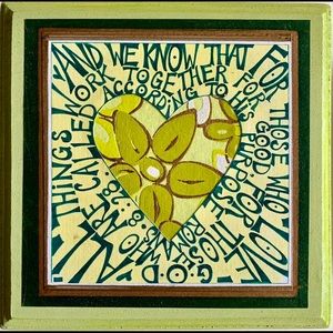 One of a kind handmade scripture art.